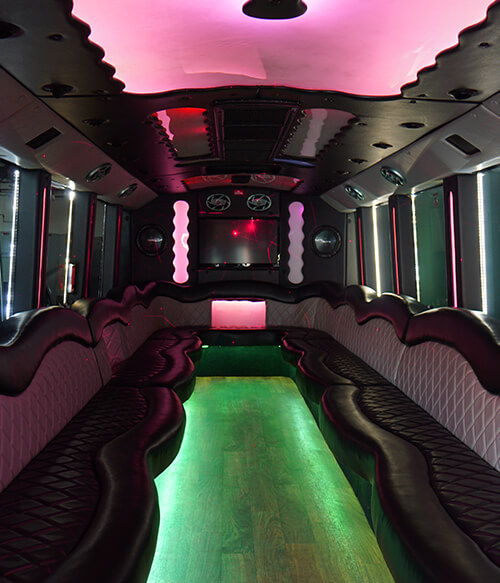limo bus for a wine tour